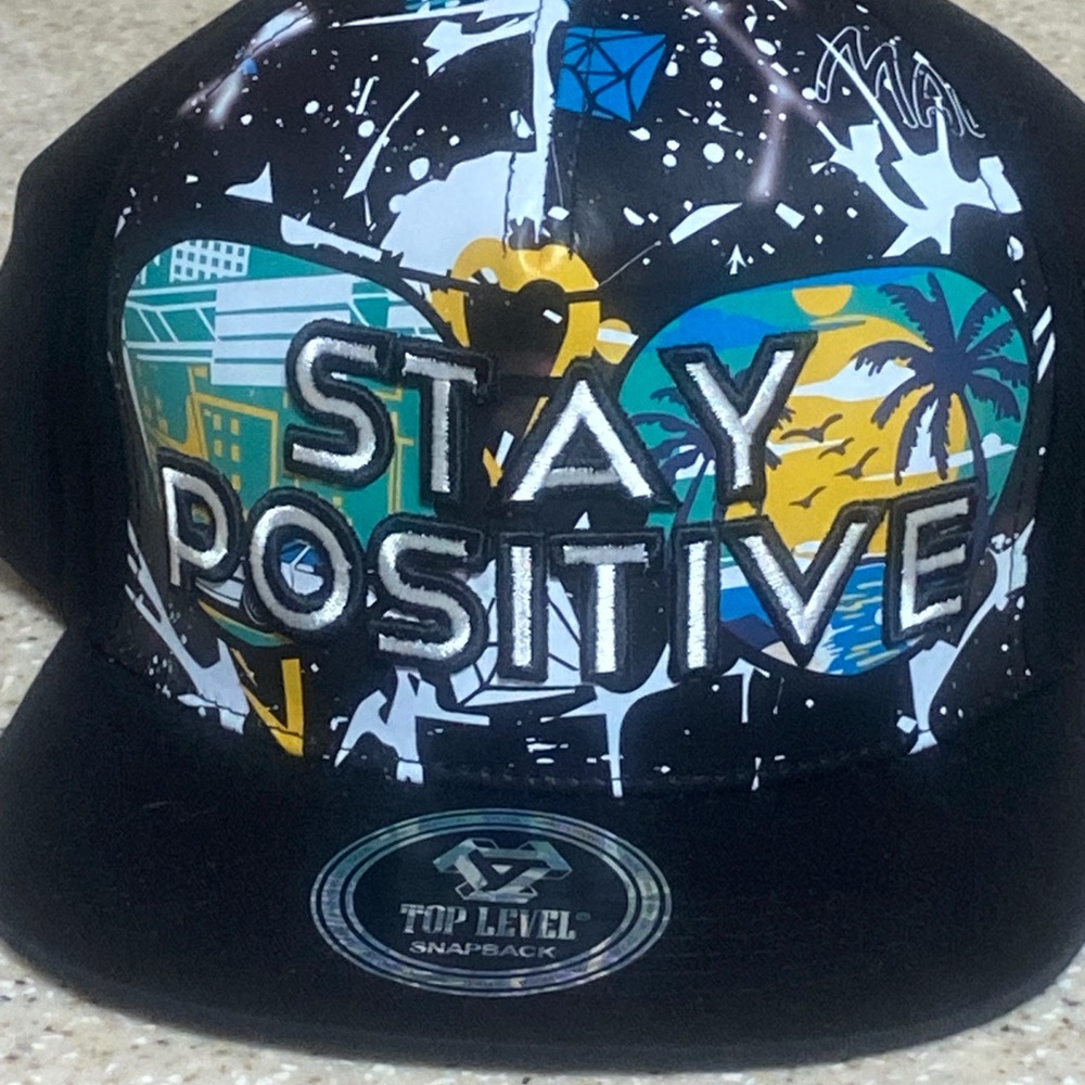 Stay Positive Graphic Snapback Hat